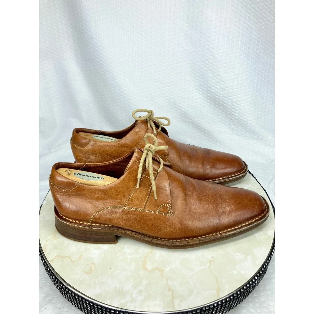 Cole Haan Leather Lace Up Derby Dress Shoes Mens 9.5 Brown Professional Preppy
